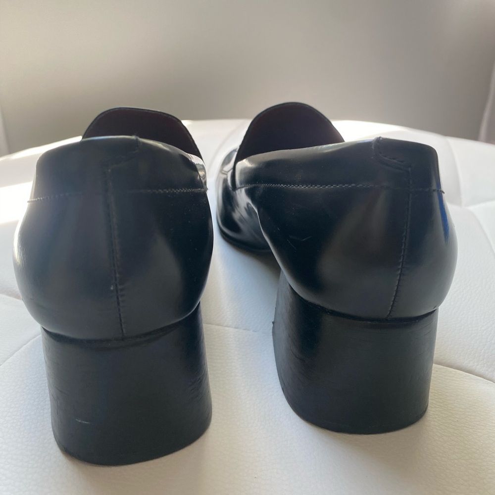 Vintage Ralph Lauren Black Heeled Loafers - Picture 7 of 15